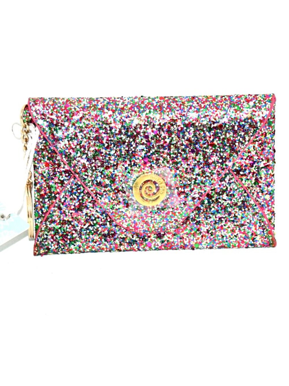 Mud Pie Glitter Card Holder Wallet Multicolor Sparkle Coin Purse NWT